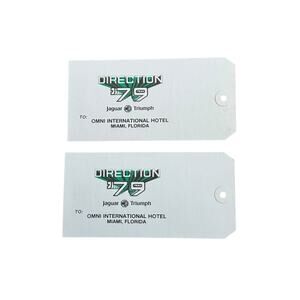 1979 Jaguar MG Triumph National Dealer Paper Luggage‎ Tags Omni International